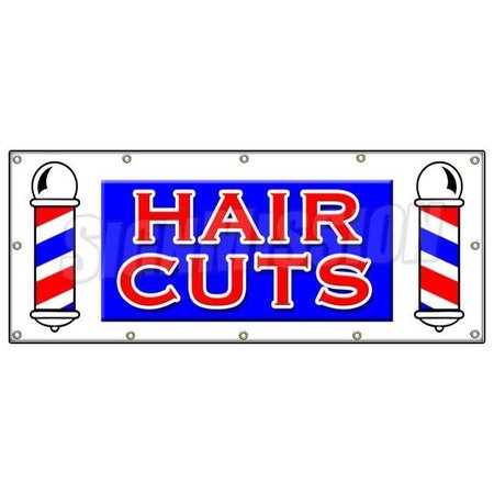 SIGNMISSION HAIR CUTS BANNER SIGN men women girls boys stylist dresser walk ins B-120 Hair Cuts